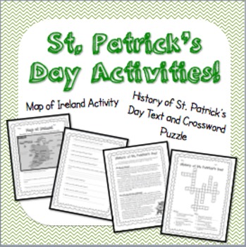 Preview of St. Patrick's Day Social Studies Activities!