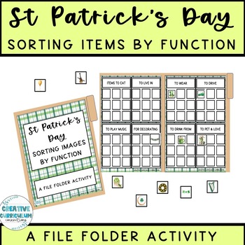 Preview of St Patricks Day Sorting Images By Function File Folder Activities
