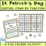 St Patricks Day Sorting Images By Function File Folder Activities