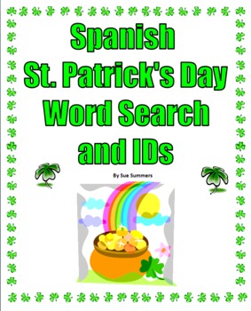 Preview of Spanish St. Patrick's Day Word Search Puzzle and IDs / El Día de San Patricio