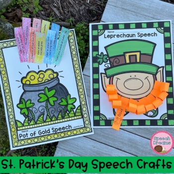 Preview of St Patricks Day Speech Therapy Crafts | Articulation and Language Activities