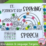 St. Patricks Day Speech Therapy Dot Art: Irregular Verbs O