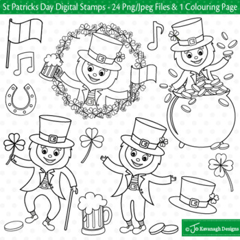 Preview of St Patricks Day / St Patricks Day Colouring / St Patricks Clip Art / S41