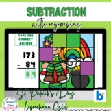 St Patricks Day  Subtraction  Girl Uncover the Picture Puz