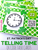 St. Patrick's Day TIME QR Code Task Card Fun