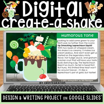 Preview of St. Patrick's Day Technology Create a Shamrock Shake on Google Slides