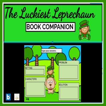 Preview of St Patricks Day The Luckiest Leprechaun Book Companion BOOM CARDS