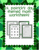 St. Patrick's Day Themed Math Worksheets