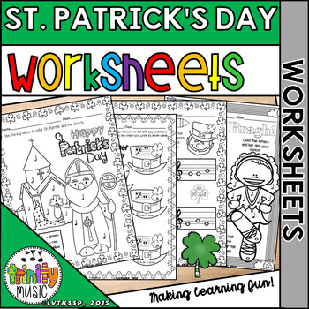 Preview of St. Patrick's Day Themed Music Worksheets
