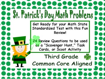 Preview of St. Patrick's Day Third Grade Math Review