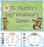 St. Patrick's Day Vocabulary Center Games x 5 - 27 pages