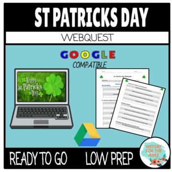 Preview of St. Patricks Day: Web-quest: GOOGLE PRODUCT