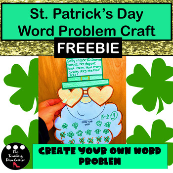 Preview of St Patricks Day Word Problem Craft Freebie
