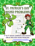 St. Patrick's Day Word Problems: 3rd & 4th Grade Common Co