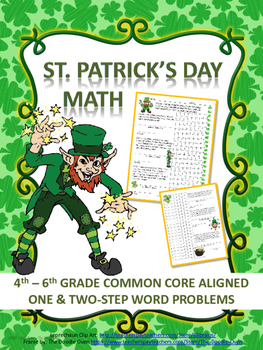 Preview of St. Patrick's Day Word Problems: 4th - 6th Grade Common Core Aligned