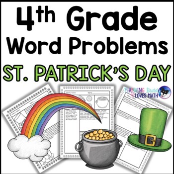 Preview of St Patrick's Day Word Problems Math Practice 4th Grade Common Core