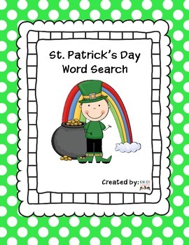 Preview of St. Patrick's Day Word Search Free