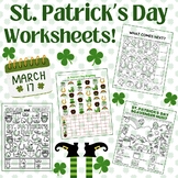 St. Patricks Day Worksheets!