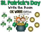 St. Patrick's Day Write the Room - CVC Words Edition