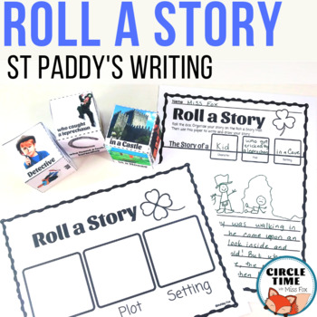 Preview of Story Cubes for St Patricks Day Writing Center Games, March Prompts