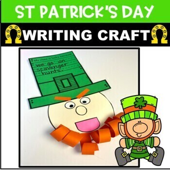 St Patricks Day Writing Craft March Kindergarten First Grade | TPT