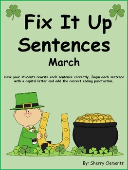 Preview of St Patricks Day Writing | Sentence Writing | Capitalization and Punctuation