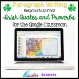 St Patricks Day Writing Paragraphs: Respond to Quotes for 