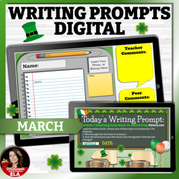 Preview of St Patricks Day Writing Prompts w RACE Strategy