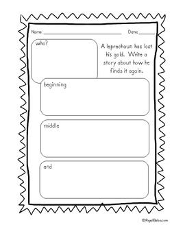 St Patrick's Day Writing Prompts with Graphic Organizers by Royal Baloo