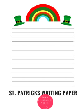 Preview of 60 St. Patricks Day Writing Paper Template- St. Patricks Writing Paper