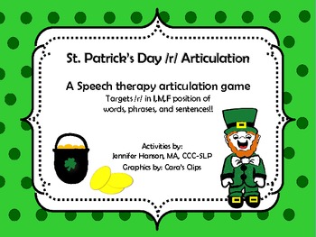 Preview of St. Patrick's Day /r/ Articulation Game