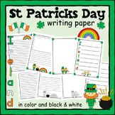 St Patricks Day writing paper & IRELAND Acrostic Poem writ