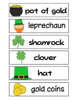 Preview of St. Patrick's Day/March Word Wall Cards