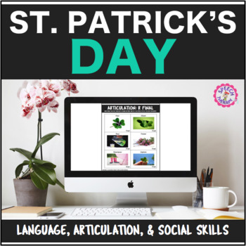 Preview of St. Patrick's Interactive PDF: Lang, Artic, & Social Skills Distance Learning