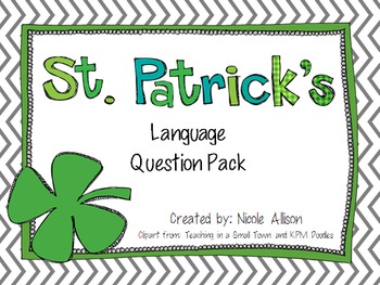 Preview of St. Patrick’s Literal, Inferential and Evaluative Question Pack
