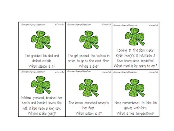 st patricks literal inferential and evaluative question pack tpt