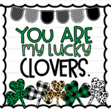 St. Patricks Plaid/leopard Boord/Doord Decoration - Lucky Clovers