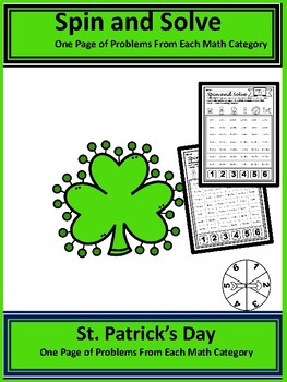 Preview of St Patricks Spin and Solve: One Page of Each Type Of Math Topic
