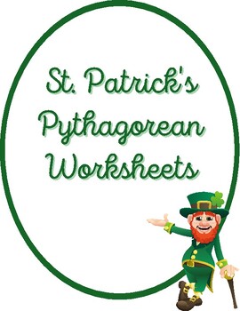 Preview of St. Patricks  Themed Pythagorean Worksheets