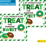 St Patricks Treat Tags Donut Gift Teacher St Patricks Day 