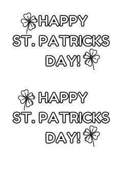 Preview of St. Patricks day 7 page Coloring booklet plus 5 activity pages