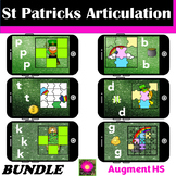 St Patricks day articulation therapy activities for sounds