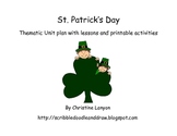 St. Patrick's day thematic unit with lessons and printable