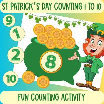 Preview of St Patrics Day Counting Activity For Preschool, Homeschool  Preschool Early Math