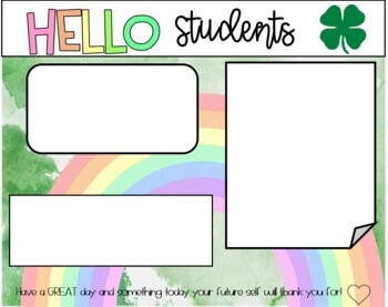 Preview of St. Patty Daily Agenda Google Slides 