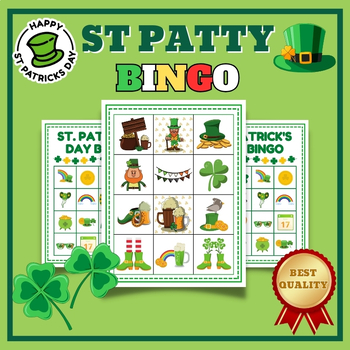 Preview of St Patty's Day Bingo Cards | March Bingo Cards | Shamrocks Leprechaun Craft