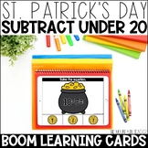 St. Patty's Day Boom Cards for Subtraction Within 20 Math 