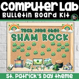 St. Patrick's Day Bulletin Board Kit Computer Lab Shamrock