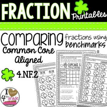 Preview of St. Patty's Day Fraction Printables Comparing Fractions