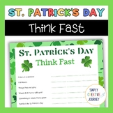 St Pattys Day Classroom Games - Think Fast for St Patricks Day